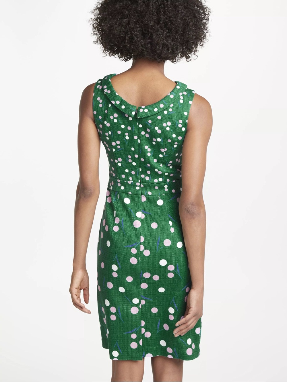 Boden Martha Sleeveless Shift Polka Dot Dress Sap Green Dandelion 6 NEW NWT - Picture 3 of 16